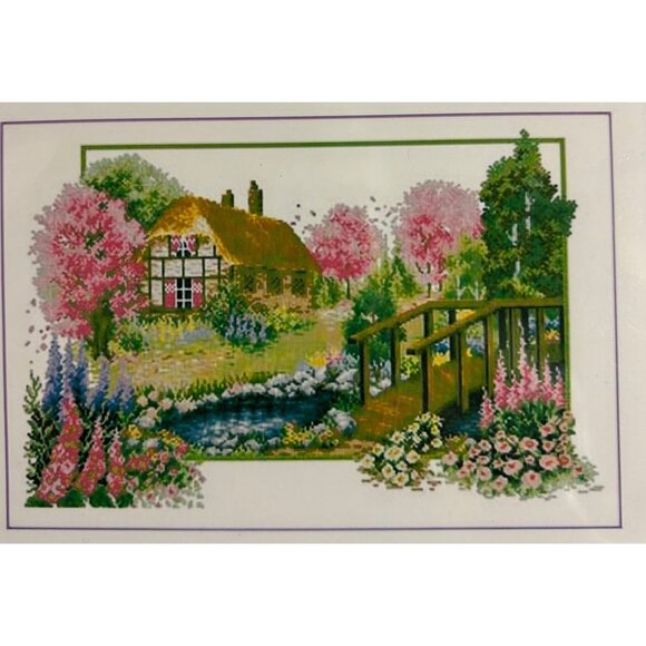 New Counted Cross Stitch Kits 4 Seasons-Spring, Summer, Fall, Winter w DMC Floss - Picture 1 of 13